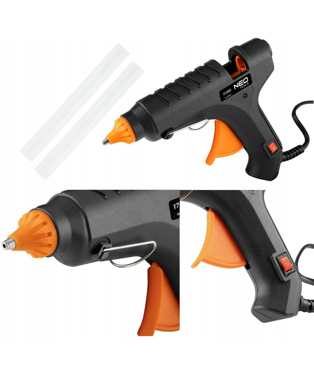 Karštų klijų pistoletas NEO 11 mm 60 W su jungikliu ir klijais