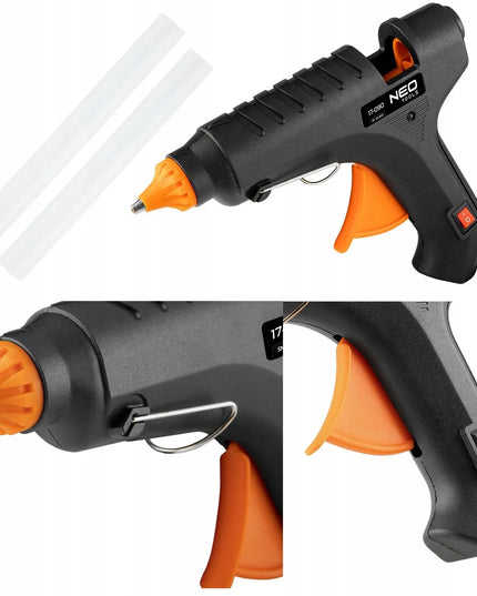 Karštų klijų pistoletas NEO 11 mm 60 W su jungikliu ir klijais