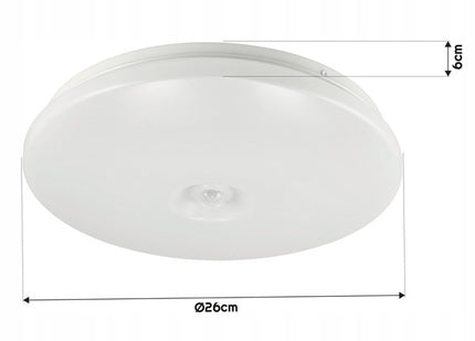 LED Plafonas 12W Šviestuvas Lubinis Su Judesio ir Prieblandos Jutikliu