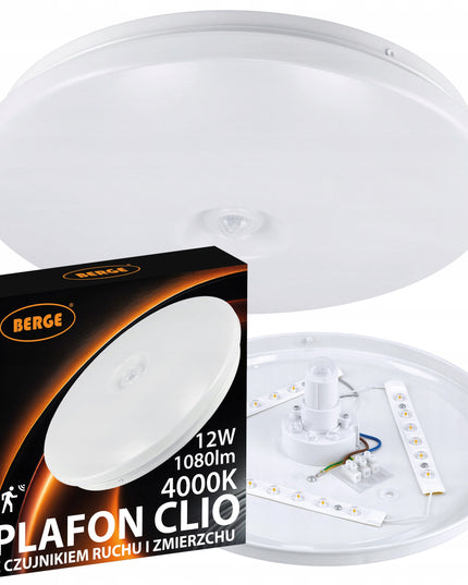 LED Plafonas 12W Šviestuvas Lubinis Su Judesio ir Prieblandos Jutikliu