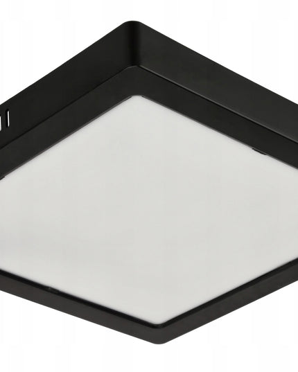 LED lubos šviestuvas, paviršinis montavimas 24W 2640lm 4000K juodas kvadratinis