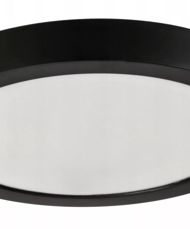 Plafoninis LED šviestuvas, paviršinis, 24W, 2640lm, 4000K, neutralus, juodas, apvalus