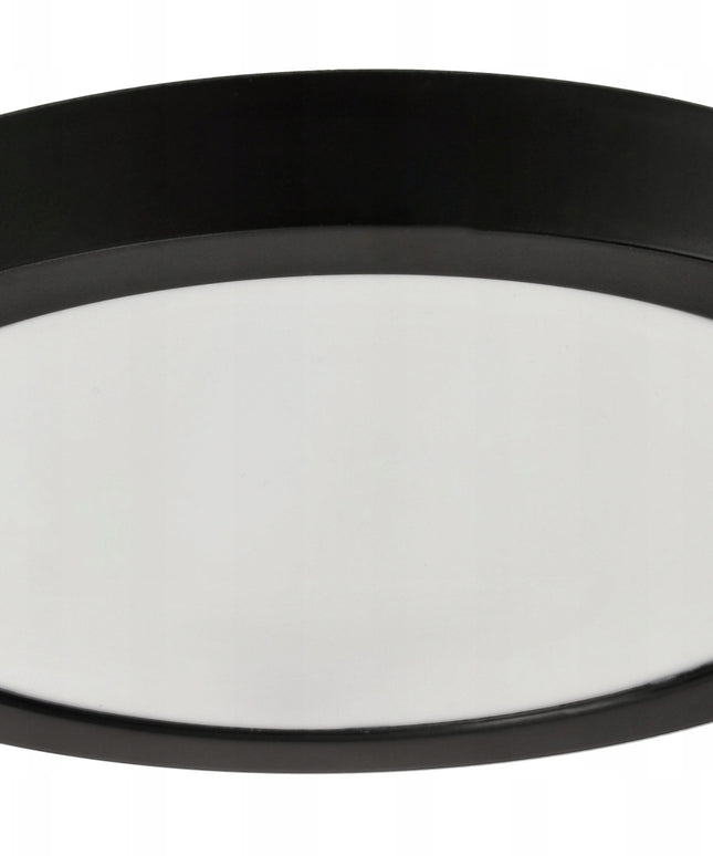 Plafoninis LED šviestuvas, paviršinis, 24W, 2640lm, 4000K, neutralus, juodas, apvalus