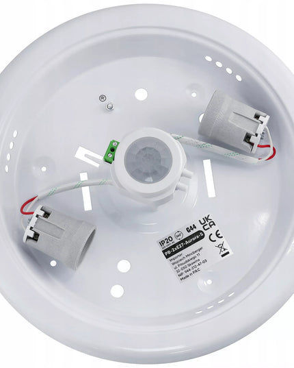 Lubinis šviestuvas LED 2x E27 su reguliuojamu davikliu