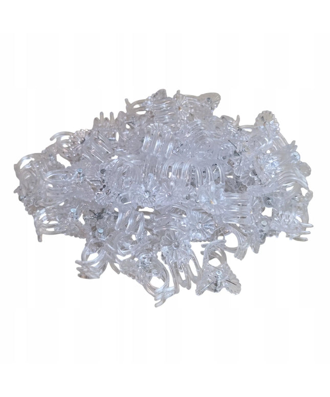 Plastikiniai augalų segtukai skaidrūs, 50 vnt.