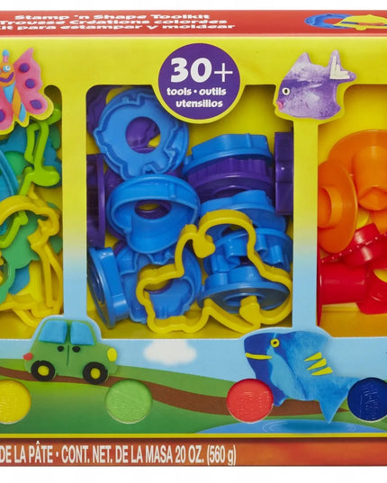 Play-Doh kūrybinis rinkinys: 30 įrankių, antspaudai, kočėlas ir 10 XXL indelių
