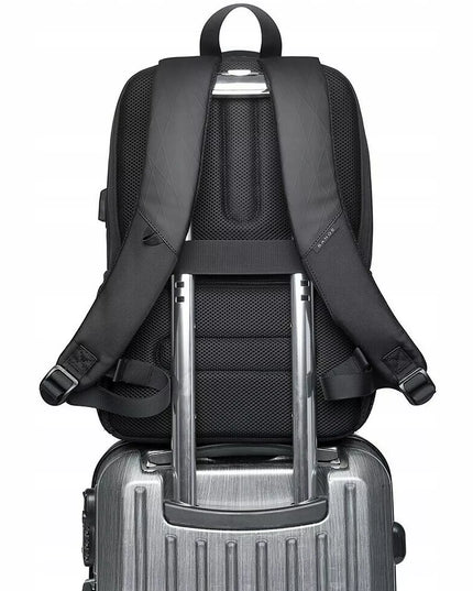 BANGE kuprinė nešiojamam kompiuteriui 15.6 colių, miesto, jaunimo, su USB, juoda, kelioninė, didelė