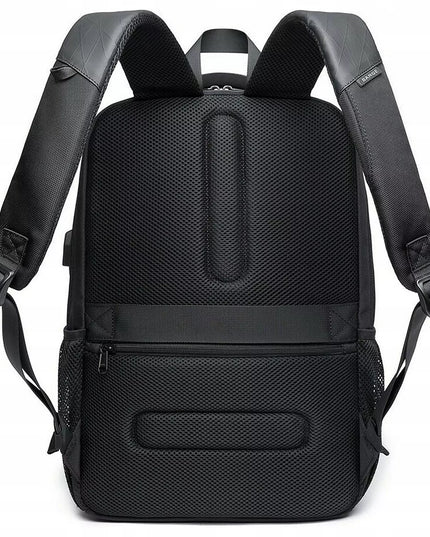 BANGE kuprinė nešiojamam kompiuteriui 15.6 colių, miesto, jaunimo, su USB, juoda, kelioninė, didelė