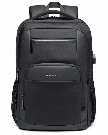 BANGE kuprinė nešiojamam kompiuteriui 15.6 colių, miesto, jaunimo, su USB, juoda, kelioninė, didelė