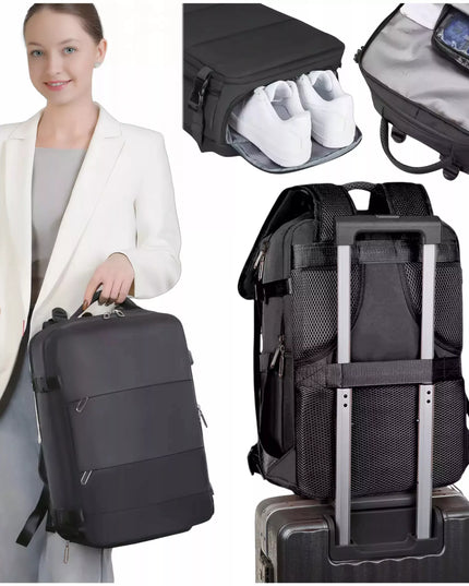 Kuprinė Rankinis Bagažas Lėktuvui 45x30x20 Wizzair Kabininis USB FORPLANE