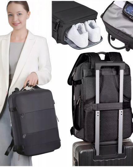 Kuprinė Rankinis Bagažas Lėktuvui 45x30x20 Wizzair Kabininis USB FORPLANE