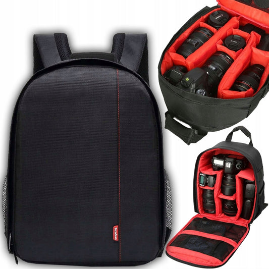 Fotografinė kuprinė-tašė fotoaparatui Canon Nikon, vaizdo kamerai, planšetiniam kompiuteriui GoPro