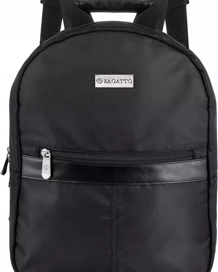 Moteriška miesto kuprinė Zagatto, maža, juoda, elegantiška, talpi