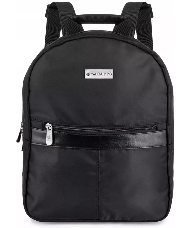 Moteriška miesto kuprinė Zagatto, maža, juoda, elegantiška, talpi