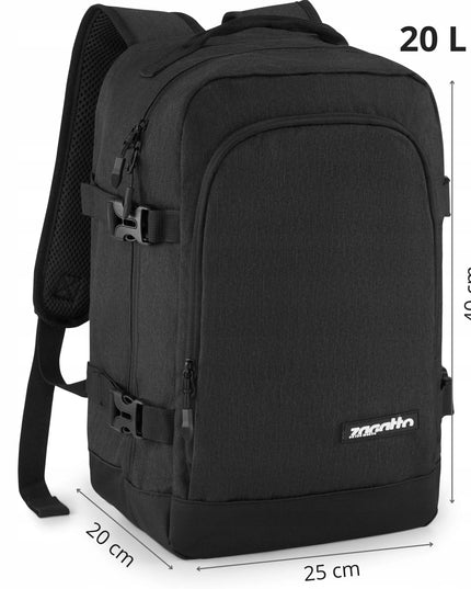 Zagatto kelioninė kuprinė rankiniam bagažui 40x20x25 cm, pilka