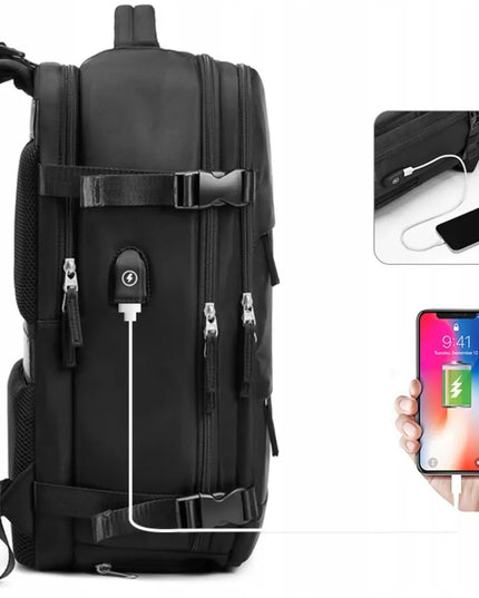 Kono neperšlampama kelioninė kuprinė 40x25x20 su USB, rankinis bagažas Ryanair Wizzair