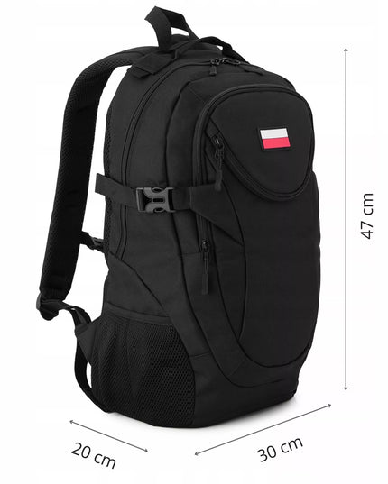 Vyriška turistinė kuprinė Zagatto, juoda, miesto, sportinė, mokyklai ir darbui