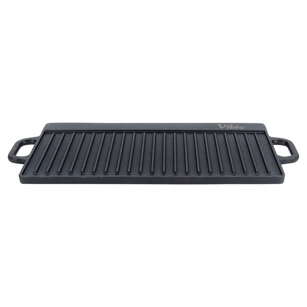 Ketaus keptuvė, stačiakampė, dvipusė, grilio, laužo, 50,5 cm