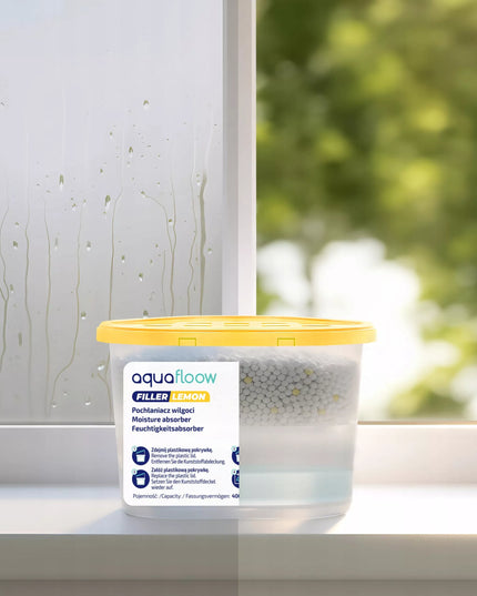 Drėgmės surinkėjas citrinų kvapo oro sausintuvas AquaFloow 12 vnt 400 ml