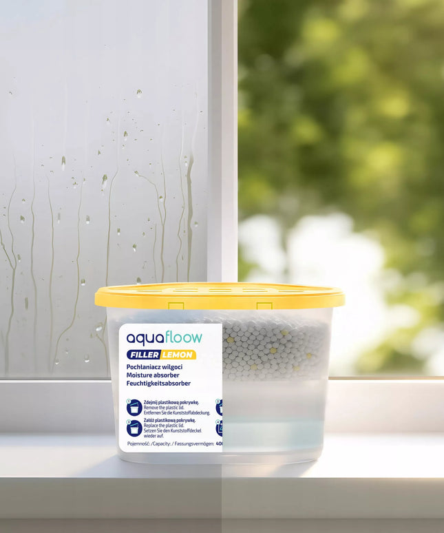 Drėgmės surinkėjas citrinų kvapo oro sausintuvas AquaFloow 12 vnt 400 ml