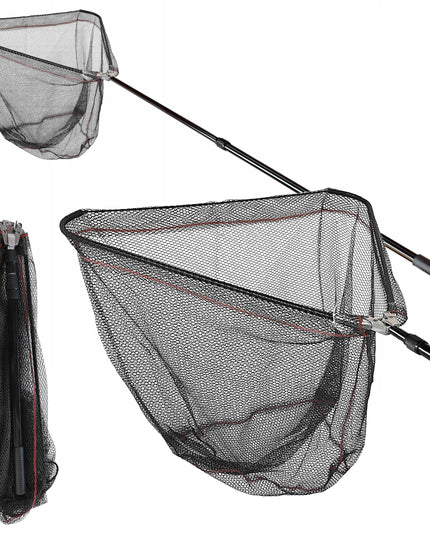 Teleskopinis sulankstomas meškeriojimo tinklas žuvims su gumuota tinkleliu 210 cm