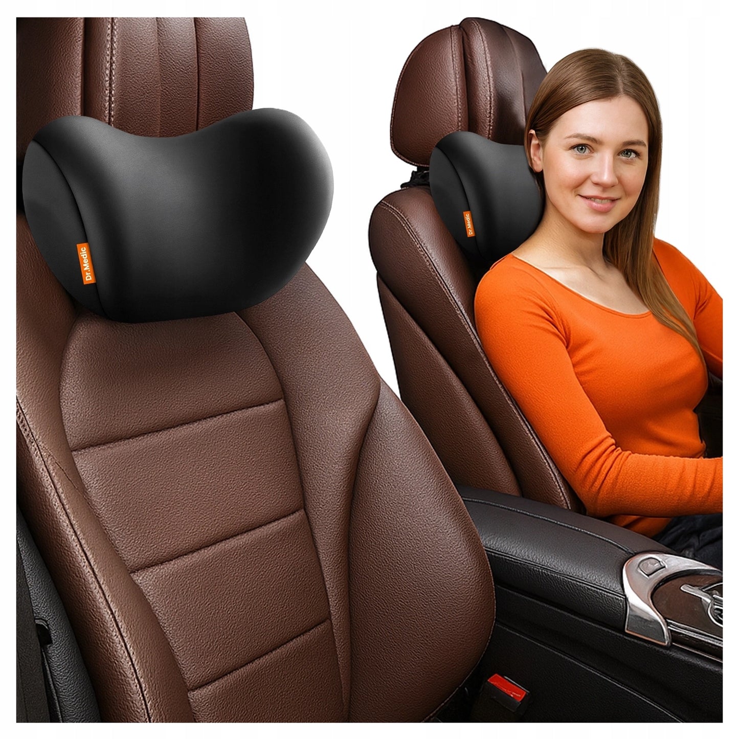 Pagalvėlė automobiliui, biurui, kaklui, galvai ant sėdynės, atlošo DR.MEDIC