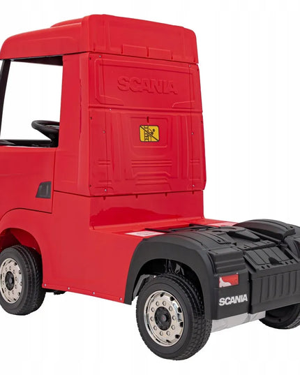 Elektromobilis Scania R-SERIE 4x4 raudonas – Sunkvežimis vaikams su akumuliatoriumi
