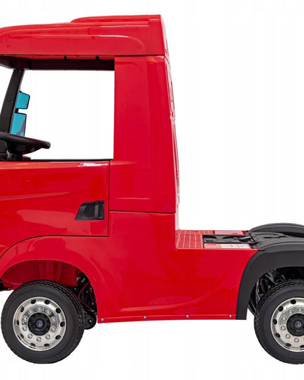 Elektromobilis Scania R-SERIE 4x4 raudonas – Sunkvežimis vaikams su akumuliatoriumi