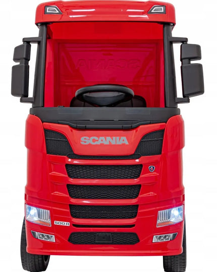 Elektromobilis Scania R-SERIE 4x4 raudonas – Sunkvežimis vaikams su akumuliatoriumi