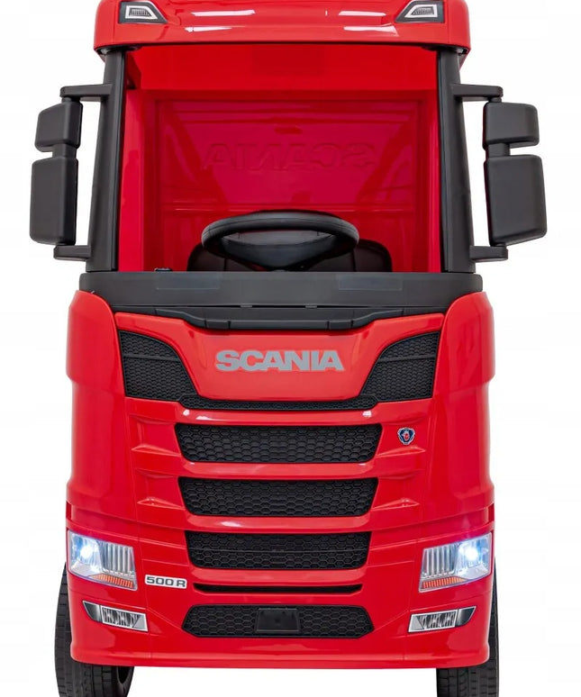Elektromobilis Scania R-SERIE 4x4 raudonas – Sunkvežimis vaikams su akumuliatoriumi