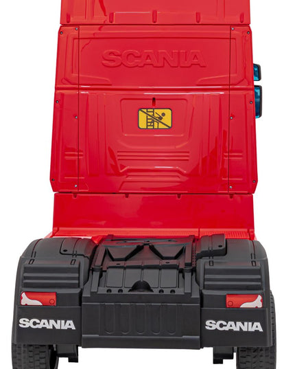 Elektromobilis Scania R-SERIE 4x4 raudonas – Sunkvežimis vaikams su akumuliatoriumi