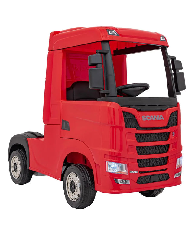 Elektromobilis Scania R-SERIE 4x4 raudonas – Sunkvežimis vaikams su akumuliatoriumi