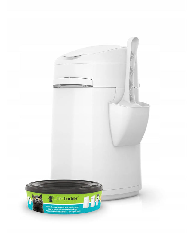 LitterLocker Design konteineris-šiukšliadėžė panaudotam kraikui su kastuvėliu + kasetė