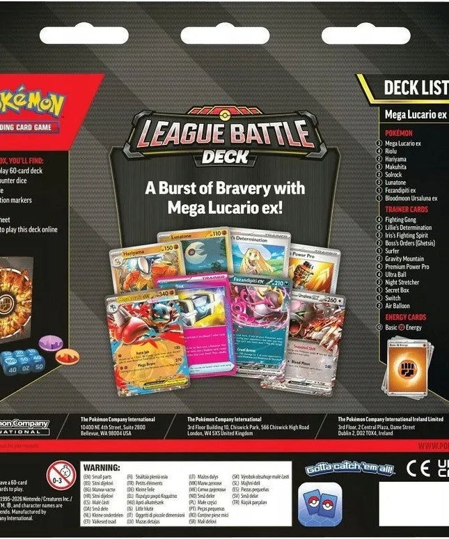 Pokémon TCG „League Battle Deck“ kaladė „Mega Lucario ex“