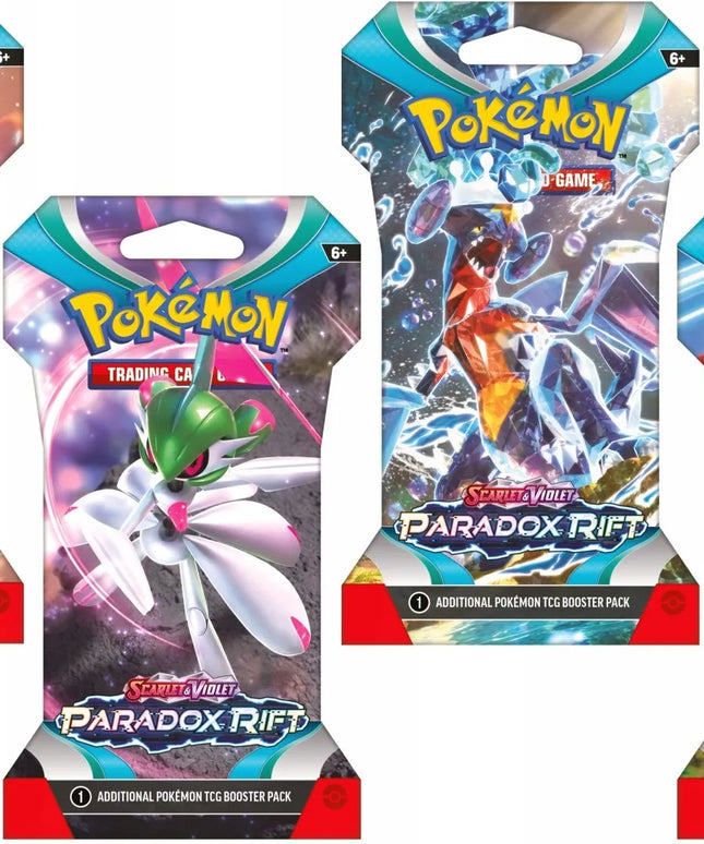 „Pokémon TCG: Paradox Rift“ papildymo pakelis įmautėje