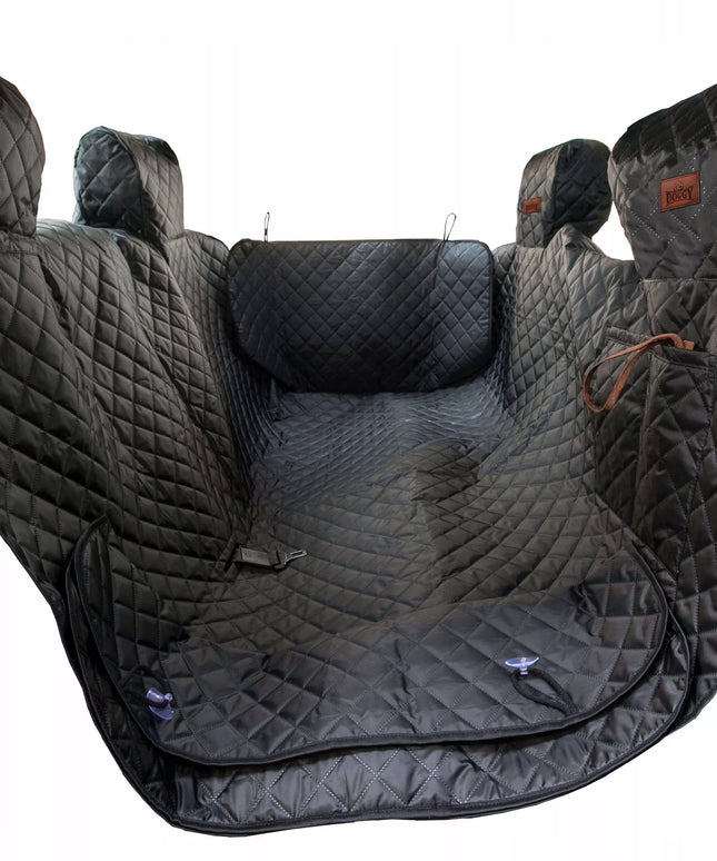 Automobilio sėdynės užvalkalas-kilimėlis šunims 220 cm – versija su šoninėmis apsaugomis