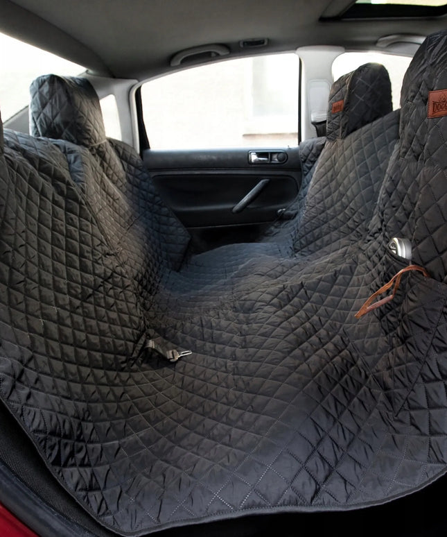 Automobilinis užtiesalas šunims 220 cm – versija su lipduku