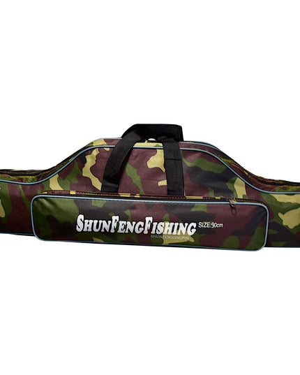 Sustiprintas 90cm meškerių dėklas, 2 skyrių, su kišene, dirželiu ir rankenomis