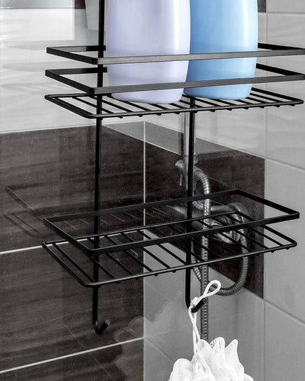 Metalinė dušo kabinos lentyna kosmetikai ir aksesuarams