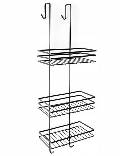 Metalinė dušo kabinos lentyna kosmetikai ir aksesuarams