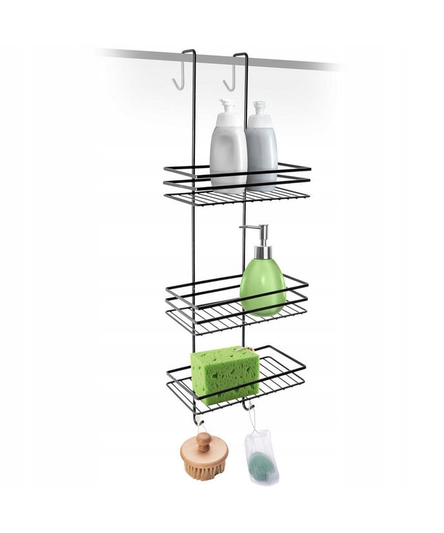 Metalinė dušo kabinos lentyna kosmetikai ir aksesuarams