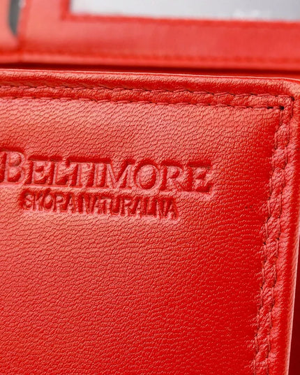 Moteriška odinė piniginė Beltimore RFiD, didelė, raudona
