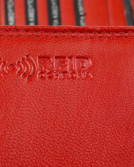 Moteriška odinė piniginė Beltimore RFiD, didelė, raudona