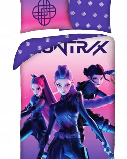 Vaikiškos patalynės komplektas „K-POP Demon Hunters“, 140 × 200 cm, „Halantex“, 100 % medvilnė
