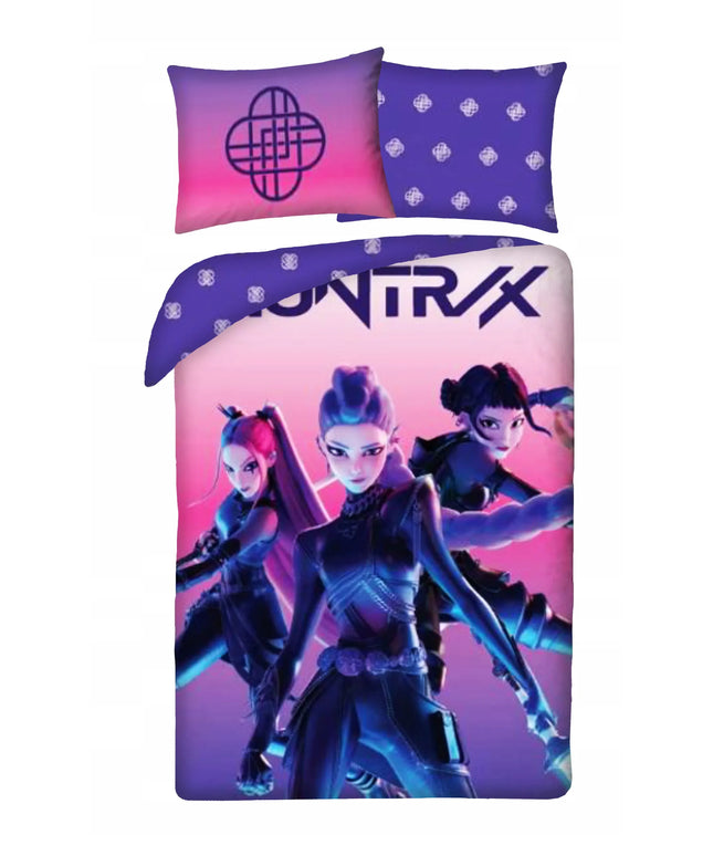 Vaikiškos patalynės komplektas „K-POP Demon Hunters“, 140 × 200 cm, „Halantex“, 100 % medvilnė