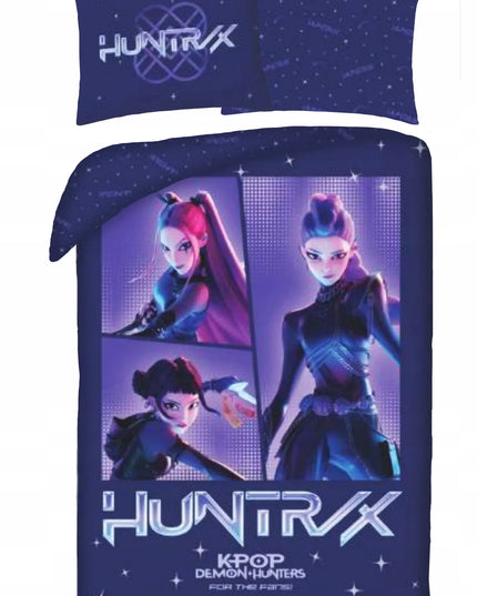 Vaikiškas patalynės komplektas „K-pop Demon Hunters“, 140 × 200 cm, „Halantex“, 100 % medvilnė