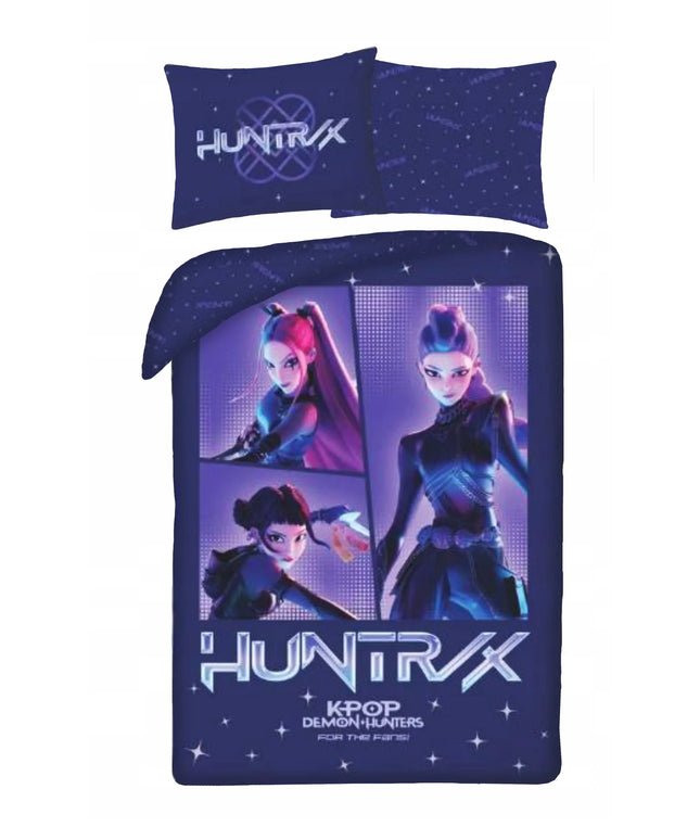 Vaikiškas patalynės komplektas „K-pop Demon Hunters“, 140 × 200 cm, „Halantex“, 100 % medvilnė