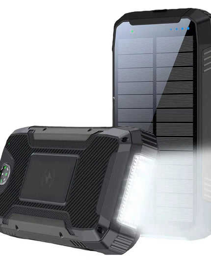 PowerNeed S20000Q išorinė baterija 20 000 mAh (74 Wh) su 1,5 W saulės baterija