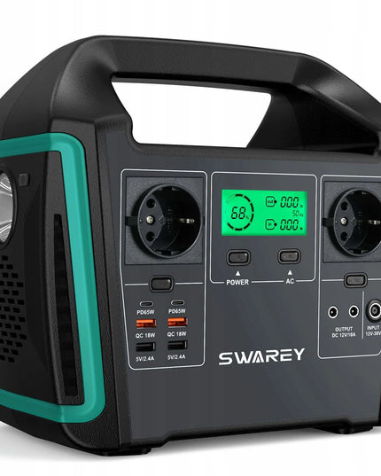 Swarey S1000 saulės energijos įkroviklis su 100 W saulės kolektoriumi – 1000 W nešiojamoji energijos stotelė