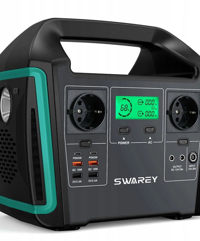 Swarey S1000 saulės energijos įkroviklis su 100 W saulės kolektoriumi – 1000 W nešiojamoji energijos stotelė